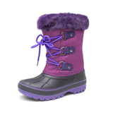 1 x RAW Customer Returns DREAM PAIRS boys girls snow boots fashion winter boots medium boots with warm faux fur lining PURPLE 29 EUR FORESTER-E - RRP €30.35