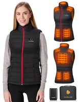 1 x RAW Customer Returns Sevdiea heated vest women with power bank 16000mah 7.4v, heated vest women, lightweight electric heating vest women, warm electric heating vest for women, outdoor activities-XL - RRP €78.14