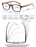 1 x RAW Customer Returns MODFANS 4 Pack Reading Glasses 2.0 Men Women, Good Glasses, High Quality, Comfortable, Rectangular, Wood Effect, Great Reading Aid, for Men and Women - RRP €18.59