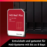 1 x RAW Customer Returns WD Red Plus internal hard drive NAS 6 TB 3.5 , data transfer up to 175 MB s, workload 180 TB year, 5,700 rpm, 64 MB cache, 8 bays Red - RRP €224.65