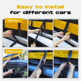 1 x RAW Customer Returns NABIYE Waterproof Car Roof Bag, Car Roof Box with Non-Slip Mat, Car Roof Box Fits All Vehicles with Without Roof Rack 15 Cubic Feet  - RRP €76.99