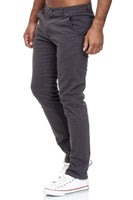 1 x RAW Customer Returns Elara Men s Chino Trousers Slim Fit Stretch Chunkyrayan MEL009-Anthracite-40 36 - RRP €34.95