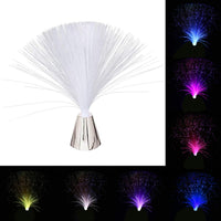 1 x RAW Customer Returns OSALADI 13 Inch LED Color Changing Fiber Optic Light Battery Operated Ice Fiber Mood Novelty Lamps with Silver Cone Base Colorful Sensory Light for Wedding Valentine s Day Colourful  - RRP €13.99