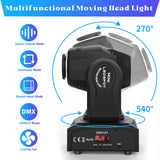 1 x RAW Customer Returns Moving Head LED U King 50W Mini Moving Head Beam Stage Light RGB DMX512 Disco Light Effect DJ Effect Stage Lighting Party Light Pin Spot RGBW for DJ Bar Club Party Stage Light - RRP €103.36