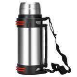 1 x RAW Customer Returns Olerd thermos flask 3.0L, vacuum flask stainless steel drinking bottle, vacuum flask with 2 drinking cups, double wall insulation camping water bottle with shoulder strap and handle, 24 hour hot cold - RRP €39.99