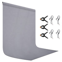 1 x RAW Customer Returns Potaeco Gray Background, 2x3m, Gray Photo Background Gray Background Foldable Background for Photography, Video, TV, Studio with 3 Background Clips 4 Elastic Clips - RRP €30.24