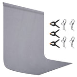 1 x RAW Customer Returns Potaeco Gray Background, 2x3m, Gray Photo Background Gray Background Foldable Background for Photography, Video, TV, Studio with 3 Background Clips 4 Elastic Clips - RRP €30.24