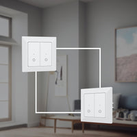 1 x RAW Customer Returns Ucomen 2 Gang WiFi Wall Switch, Smart press light Switch, Smart Life App, Compatible with Alexa and Google Home, 2.4 GHz, 1 pack - RRP €22.0