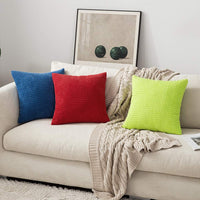 4 x Brand New MIULEE Set of 2 Cushion Covers Corduroy Decorative Pillow Case Sofa Cushion Decorative Couch Cushion Pillow Cover Soft for Living Room Bedroom 45 x 45 cm, 18 x 18 Inch Delicate Green - RRP €83.96