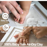 1 x RAW Customer Returns TENQUAN Baby Handprint and Footprint Set, Plaster Cast Baby Hand and Foot Handprint Set Footprint Impression Set Gifts Picture Frame Gift Birth for Newborn Baby Belly Decoration Decoration - RRP €33.7