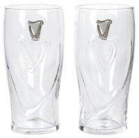 1 x RAW Customer Returns Guinness Guinness Logo Unisex Pint Glass Clear Glass 0.5L Alcohol Party Fan Merch - RRP €23.99