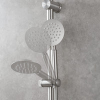 1 x RAW Customer Returns Tecmolog shower rail stainless steel shower rail variable wall rail shower variable shower rail 66cm, brushed nickel, SBH156 - RRP €30.13