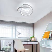 1 x RAW Customer Returns Goeco ceiling lamp LED modern, 40W LED ceiling light spiral made of acrylic, cold white light 6500K ceiling lamps ceiling lighting for bedroom, kitchen, living room, dining room, hallway, white diameter 30CM - RRP €37.63