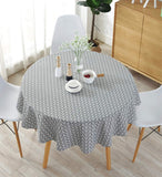 1 x RAW Customer Returns meioro Round Tablecloth Cotton Linen Tablecloths Simple Twill Table Cloth Table Linen Suitable for Home Kitchen Decoration, Various Sizes - RRP €19.74