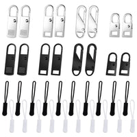 35 x Brand New Zipper Pull, DOITEM 36-piece Zipper Pull Replacement Kit 5 Styles Removable Zipper Pulls Tab Replacement Zipper Pulls for Jackets Luggage Backpacks Wallets Boots Pants Tents Silver Black  - RRP €279.65