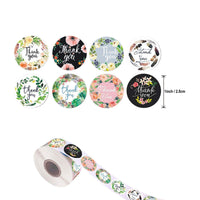 29 x Brand New Thank you stickers, 1000 pieces of decorative stickers, 25 mm round labels with flowers and plants, ideal for envelopes, bags, artifacts, gifts, baking shops, packaging, birthday, wedding, Christmas - RRP €204.16