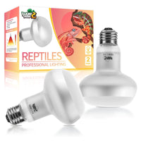 1 x RAW Customer Returns LUCKY HERP Reptile Heat Lamp Terrarium, UVA Lamp Turtle 100W 2-Pack, Heating Lamp Terrarium New Upgrade Suitable for turtles, chickens, dogs, bearded dragons and other reptiles and amphibians - RRP €16.13