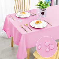 1 x RAW Customer Returns DWCN Pink Tablecloth 110x140cm Stain Protection Washable Table Linen Waterproof Table Cloth for Dining Room, Garden, Party, Wedding or Household - RRP €14.99