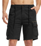 1 x RAW Customer Returns Libin Men s Cotton Cargo Shorts Men Summer Lightweight Leisure Everyday Travel Work Black 42 - RRP €24.0