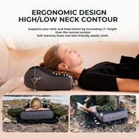 1 x RAW Customer Returns FLEXTAILGEAR Portable Inflatable Camping Cushion, Lightweight and Ergonomic Inflatable Cushion, Foldable Pillow for Outdoor, Hiking, Camping, Travel Thickened Grey  - RRP €25.99