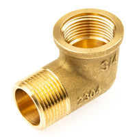 1 x RAW Customer Returns piox fitting, angle 90 degrees I 3 4 inch I with external thread on both sides I brass I connecting piece I angle piece AG x AG - RRP €11.59