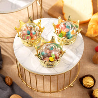 1 x RAW Customer Returns JUJOYBD Cake Stand 3 Tiers, Round Cake Stand Set of 3, Display Stand Gold, Cake Plate with Base Dessert Stand Cupcake Buffet for Wedding Birthday New Year s Eve Party - RRP €49.55