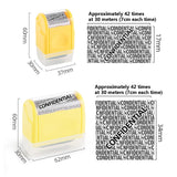 1 x Brand New ANBOO 2Pcs Confidential Roller Stamps, Yellow Confidential Rolling Stamps Kit Medium and Large with 4 Ink Refills, for Private Information Materials - RRP €19.2