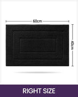 1 x RAW Customer Returns DEXI bath mat, non-slip, soft bathroom rug, water-absorbent, bath mat, machine washable, bath mat for shower, bathtub and toilet - black, 40 x 60 cm - RRP €20.16