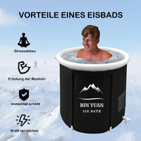 1 x RAW Customer Returns Inflatable Foldable Bathtub 75x75cm Foldable Ice Bathing Barrel for Adults Outdoor Ice Bath Inflatable Ice Barrel Ice Bathing Freestanding Mobile Bathtub for Spa Alkaline Bath Bath Salt Salt Bath Ice Bath Hot Bath - RRP €81.67