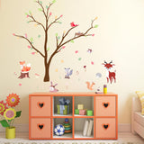 24 x Brand New Wall sticker children s room, wall sticker forest animals, wall sticker tree branch decoration, self-adhesive wall sticker baby room for little boy, girl squirrel  - RRP €489.6