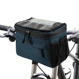 1 x RAW Customer Returns efuturetime bicycle frame bag handlebar bag 5.3L, bicycle cell phone bag waterproof with touchscreen, bicycle bag front handlebar mountain bike, bicycle handlebar bags for e-bike, blue - RRP €20.99