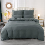 1 x Brand New Homaxy Bed Linen 135x200cm Grey Soft Microfiber Bedding Sets -1 Duvet Cover with Zipper 1 Pillowcases - RRP €20.4