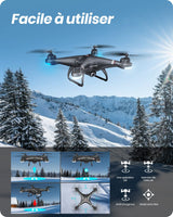 1 x RAW Customer Returns Holy Stone HS110G Drone with Camera 1080P GPS WIFI 2.4G HD 36 Minutes of Flight 2 Batteries Live Transmission Remote Control Quadcopter with Follow Me, Automatic Return, FPV App for Adults - RRP €299.99