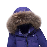 1 x RAW Customer Returns amropi Unisex Child Ski Suit 2-Piece Winter Snow Suit Jacket with Hood and Pants Purple, 2-3 Years - RRP €69.99