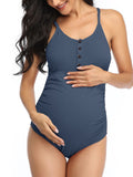 1 x RAW Customer Returns Summer Mae U-neck maternity swimsuit, Blue, L - RRP €24.0