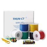 1 x RAW Customer Returns THUN-CT 0.52mm 20AWG Electrical Wire Cable Kit 6 Different Colors Total 73.2 Meters 12.2 Meters Each Spools Tinned Copper Wire Insulated Electronic Wire for DIY - RRP €23.99