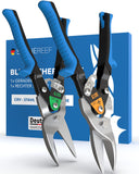 1 x RAW Customer Returns Sheet metal shears set straight right cut - int. millimeter scale - metal shears for drywall, trapezoidal sheet metal, metal, wire shears for wire mesh, sheet metal cutter, metal shears, sheet metal cutting - RRP €25.2