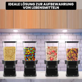 1 x RAW Customer Returns PLATINUM GOLD Black cereal dispenser - 1 piece snack dispenser - cereal dispenser, cornflakes dispenser - perfect for sweets and dry food, 5.5 l candy dispenser 1  - RRP €26.88