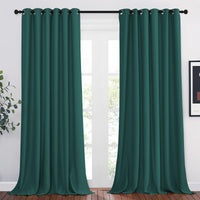 1 x RAW Customer Returns PONY DANCE Blackout Curtains for Living Room Dark Green Eyelet Curtain Thermal Insulated Solid Color Heavy Duty Curtains for Bedroom Living Room 200x245cm 2 Panels - RRP €59.45