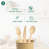 3 x Brand New ECO SOUL 100 Compostable Cutlery Disposable Wooden Cutlery Set 350 pieces 150 forks, 100 spoons, 100 knives  - RRP €56.85