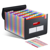 1 x RAW Customer Returns ThinkTex Document Folder A4, 26 Pockets Expanding File Sorting Folder Colorful File Folder Rainbow File Folder Accordion Design Size Large Capacity Waterproof Material - RRP €18.68