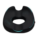 1 x RAW Customer Returns ZHOOGE Seat Cushion Orthopedic Seat Ring Hemorrhoids Coccyx Cushion, Donut Seat Ring Coccyx Relief for Car, Sofa, Office Wheelchair, Black 39.5 x 44.5 x 14 cm - RRP €30.26