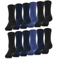 1 x Brand New Fullluwaa Socks Men Women 10 12 Pairs Business Black Cotton Long Comfort Cuff-XL, Blue 2 navy 5 black 5 - RRP €24.19