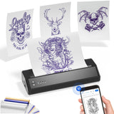 1 x RAW Customer Returns TATELF Tattoo Stencil Printer Bluetooth Tattoo Transfer Machine with 10 Transfer Paper Tattoo Printer Mini Thermal Printer for IOS Android PC Wireless Copier - RRP €138.4