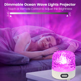 1 x RAW Customer Returns Meinice LED starry sky projector, water wave starry sky projector children s night light with music player timing function remote control, wave lamp galaxy projector gift for children and adults - RRP €15.72