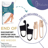 1 x RAW Customer Returns HALUTO 2in1 SET Hallux Valgus Correction Splint with Bandage Toe Separator - Toe Spreader Hallux Valgus with Ball Protection - Hallux Valgus Socks - RRP €18.14