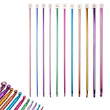 15 x Brand New Set of 11 Crochet Hooks, Tunisian Afghan Aluminum Crochet Hook, Multicolored Crochet Needles for Beginners and Professionals, from 2 mm to 8 mm - RRP €155.85