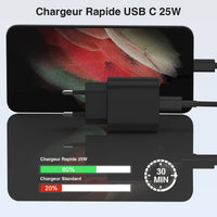 1 x RAW Customer Returns USB C Charger 25W for Samsung Galaxy S22 S22 Plus S22 Ultra S21 S20 FE A52S A53 A33 Z Flip 3 Z Fold 3 5G A13, Fast Charger USB C with USB C Charging Cable for Samsung Galaxy - RRP €21.6