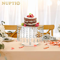 12 x Brand New NUPTIO Cake Stand Wedding Cake Stand 26cm Acrylic Cake Stand Birthday Cupcake Round Wedding Cake Dessert Transparent Cake Cake Stand Cake Plate Gift Wedding - RRP €244.8