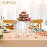 12 x Brand New NUPTIO Cake Stand Wedding Cake Stand 26cm Acrylic Cake Stand Birthday Cupcake Round Wedding Cake Dessert Transparent Cake Cake Stand Cake Plate Gift Wedding - RRP €244.8